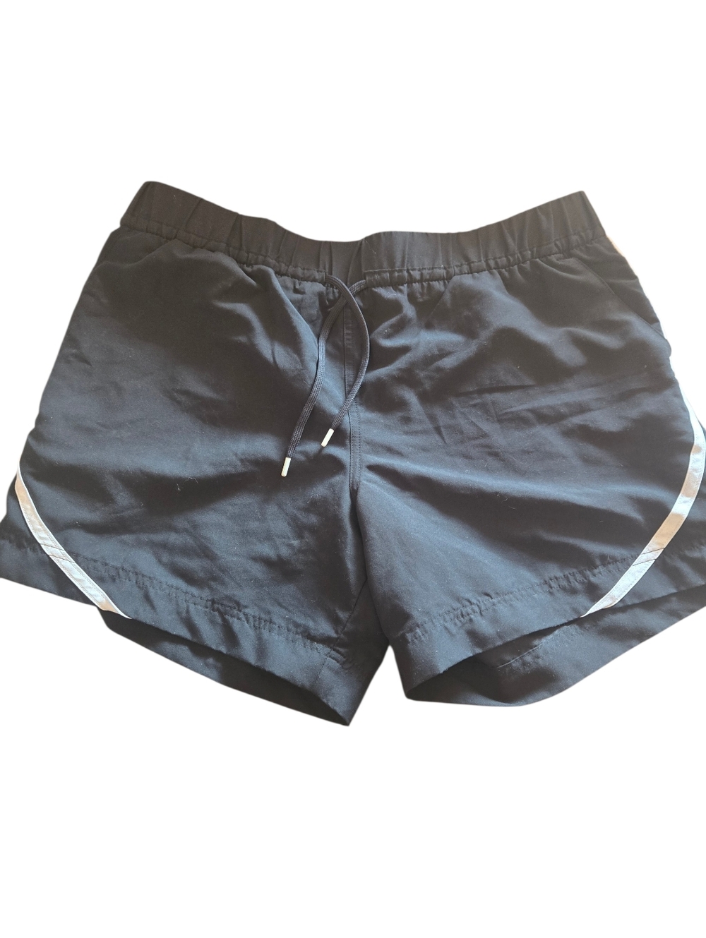 BCG, Black Women’s Athletic Shorts with Reflective Side Stripe